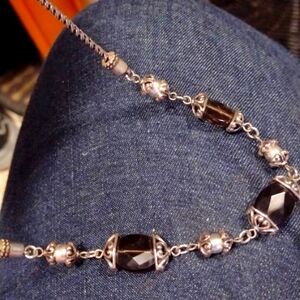 ❤️ Brighton Brown Stones with silver plated bead accents